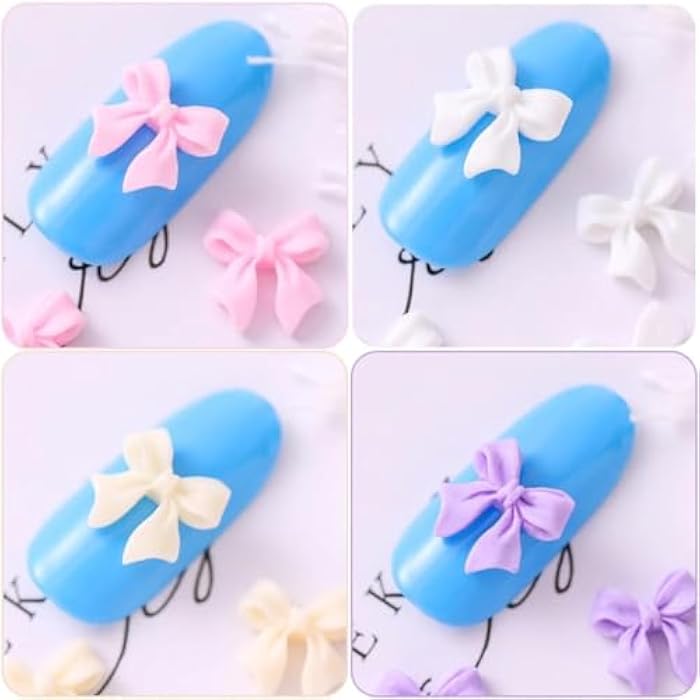 50Pcs 3D Gummy Candy Nail Charms - Colorful, Made of Artificial Resin, Ideal for Nail Art Designs and DIY Crafting-WHITE - Image 3